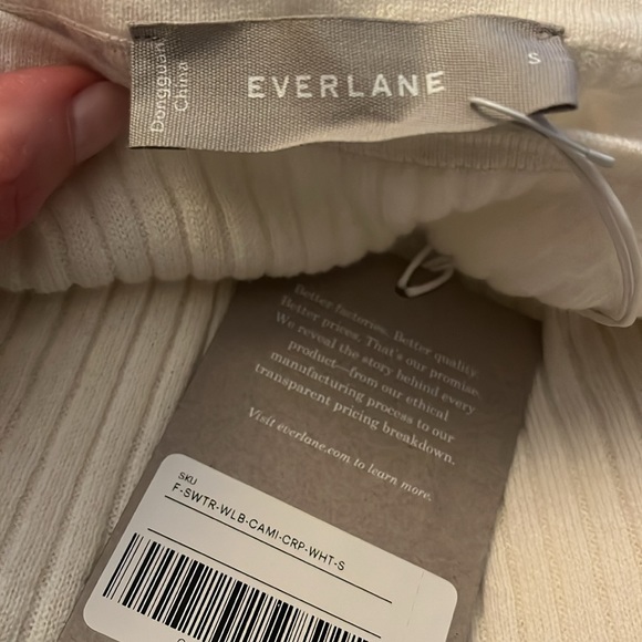 NWT (SET OF 2) Black & Off-White Everlane The Cotton Merino Cami (SOLD OUT)!!! - Picture 11 of 16